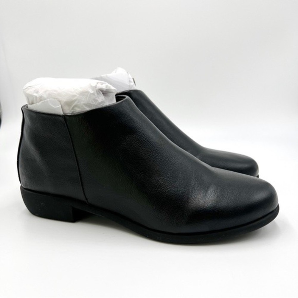 Aerosoles Womens Size 6.5‎ Sophia Black Faux Vegan Manmade Leather Ankle Boots